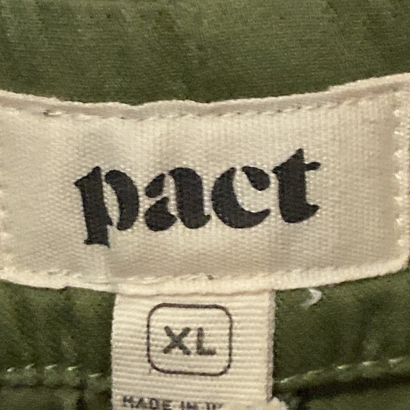 NWT PACT MENS (UNISEX)ORGANIC COTTON ELASTANE BLEND OLIVE GREEN PANTS DRAWSTRING - Picture 2 of 11